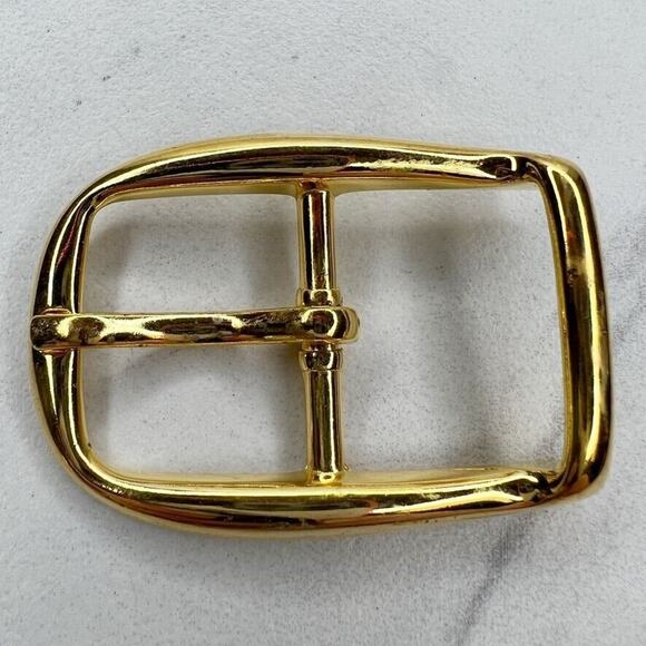 Vintage Gold Tone Simple Basic Belt Buckle for up to 1 Inch Belt - Picture 1 of 8